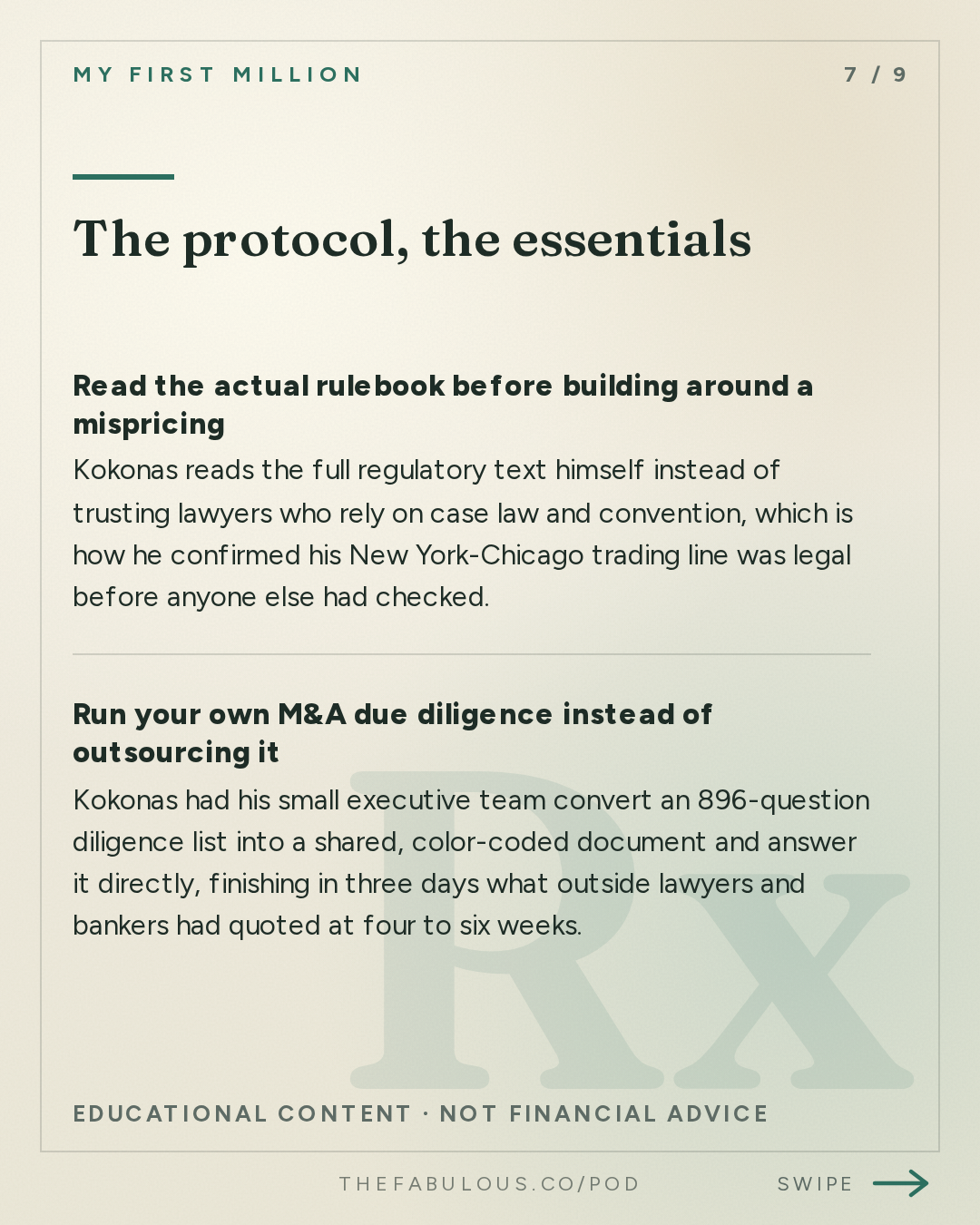 The protocol, the essentials — My First Million: How to find your arbitrage (from the guy who’s done it 3x) ft. Nick Kokonas