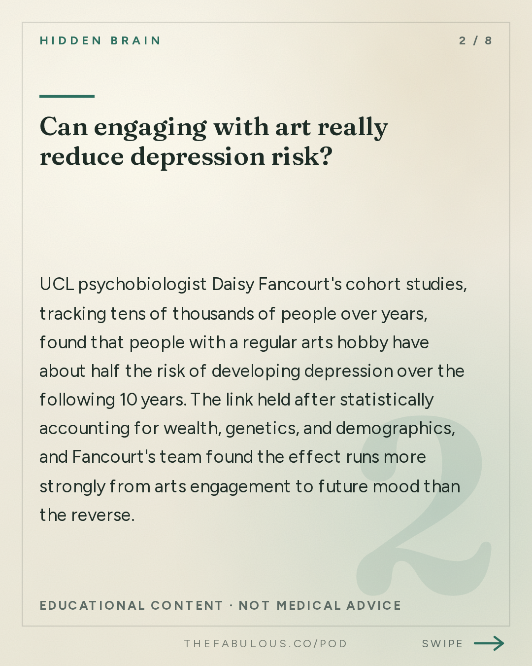 Can engaging with art really reduce depression risk? — Hidden Brain: What Art Does For Your Brain