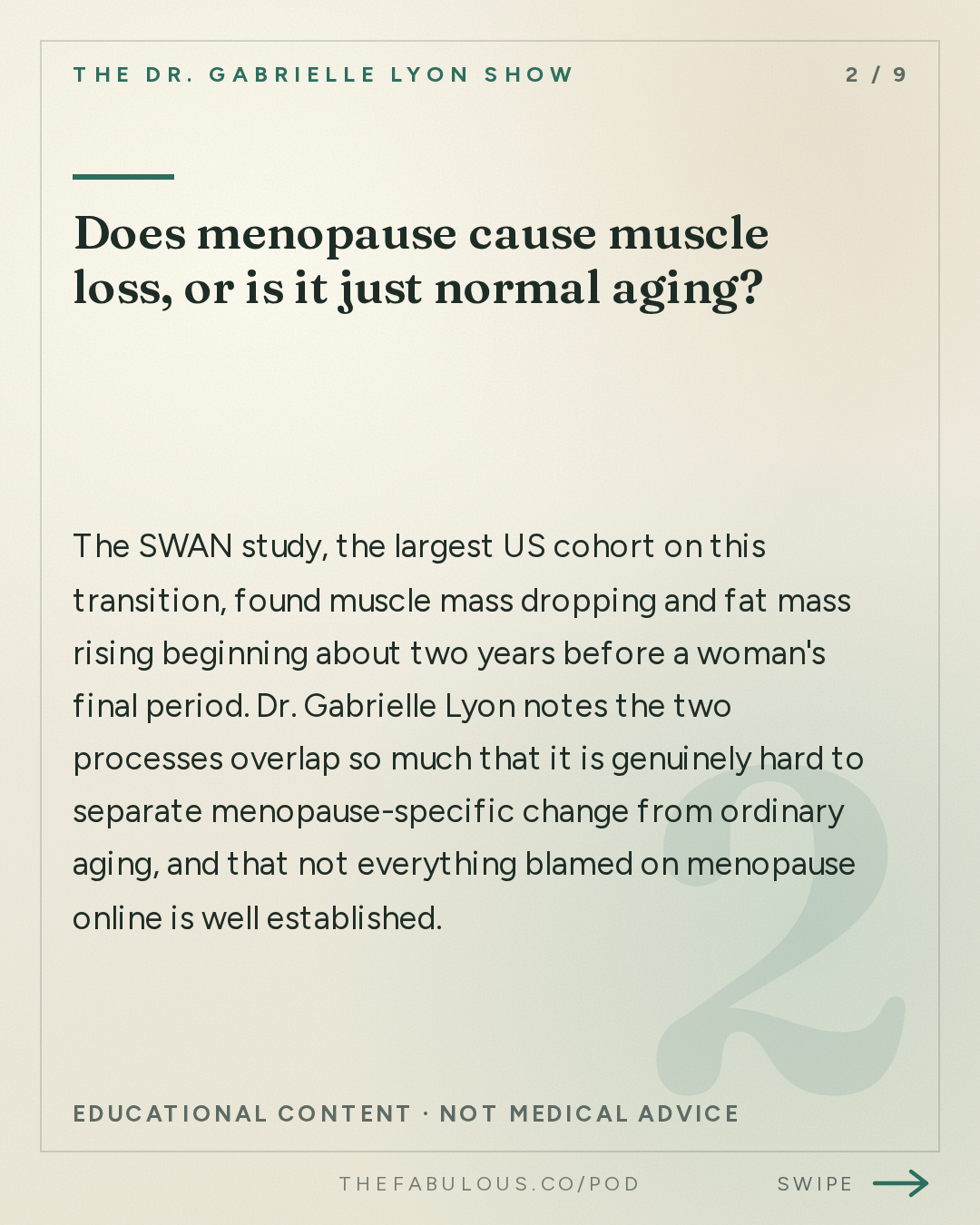 Does menopause cause muscle loss, or is it just normal aging? — The Dr. Gabrielle Lyon Show: Menopause Is a Muscle Problem, Not Just a Hormone Problem