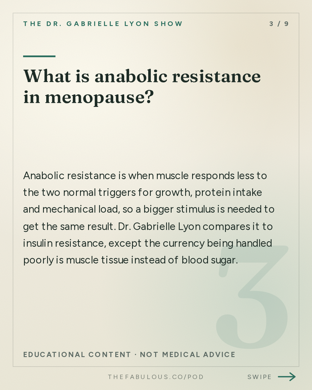 What is anabolic resistance in menopause? — The Dr. Gabrielle Lyon Show: Menopause Is a Muscle Problem, Not Just a Hormone Problem