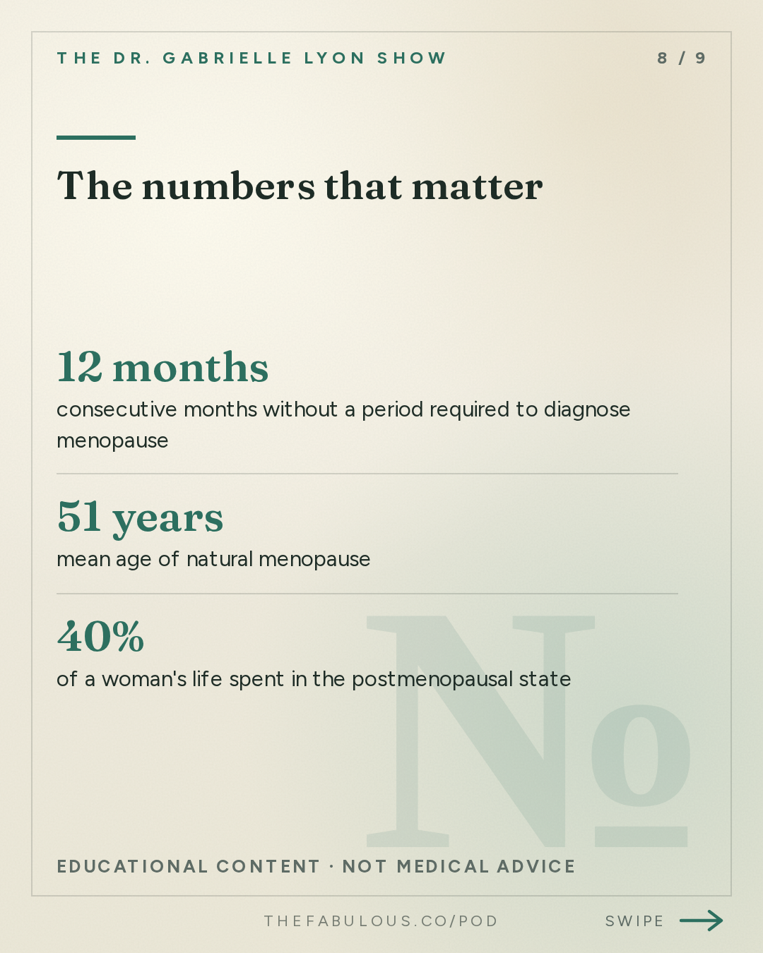 The numbers that matter — The Dr. Gabrielle Lyon Show: Menopause Is a Muscle Problem, Not Just a Hormone Problem