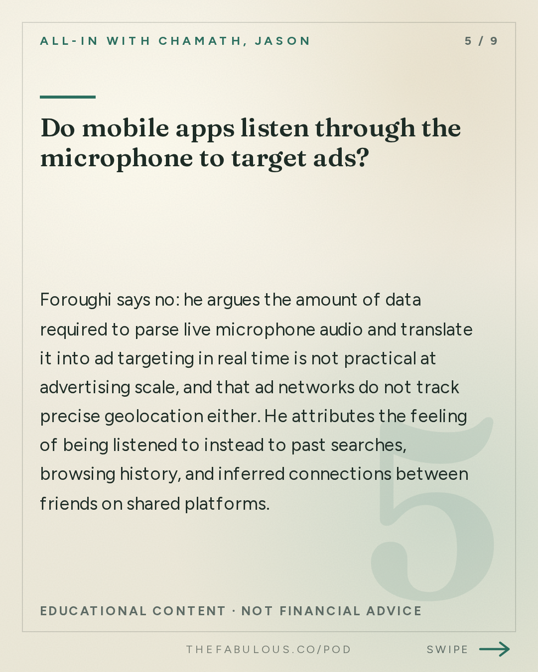 Do mobile apps listen through the microphone to target ads? — All-In with Chamath, Jason, Sacks & Friedberg: Adam Foroughi, Applovin CEO: Surviving a 92% Drawdown, Ads as ML 1.0 & the $50B Game Ad Market