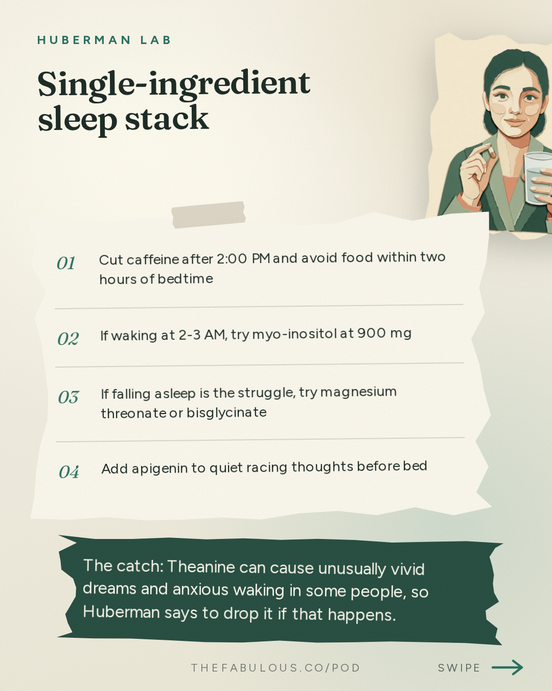 Single-ingredient sleep stack — Huberman Lab: Essentials: Developing a Rational Approach to Supplementation for Health & Performance