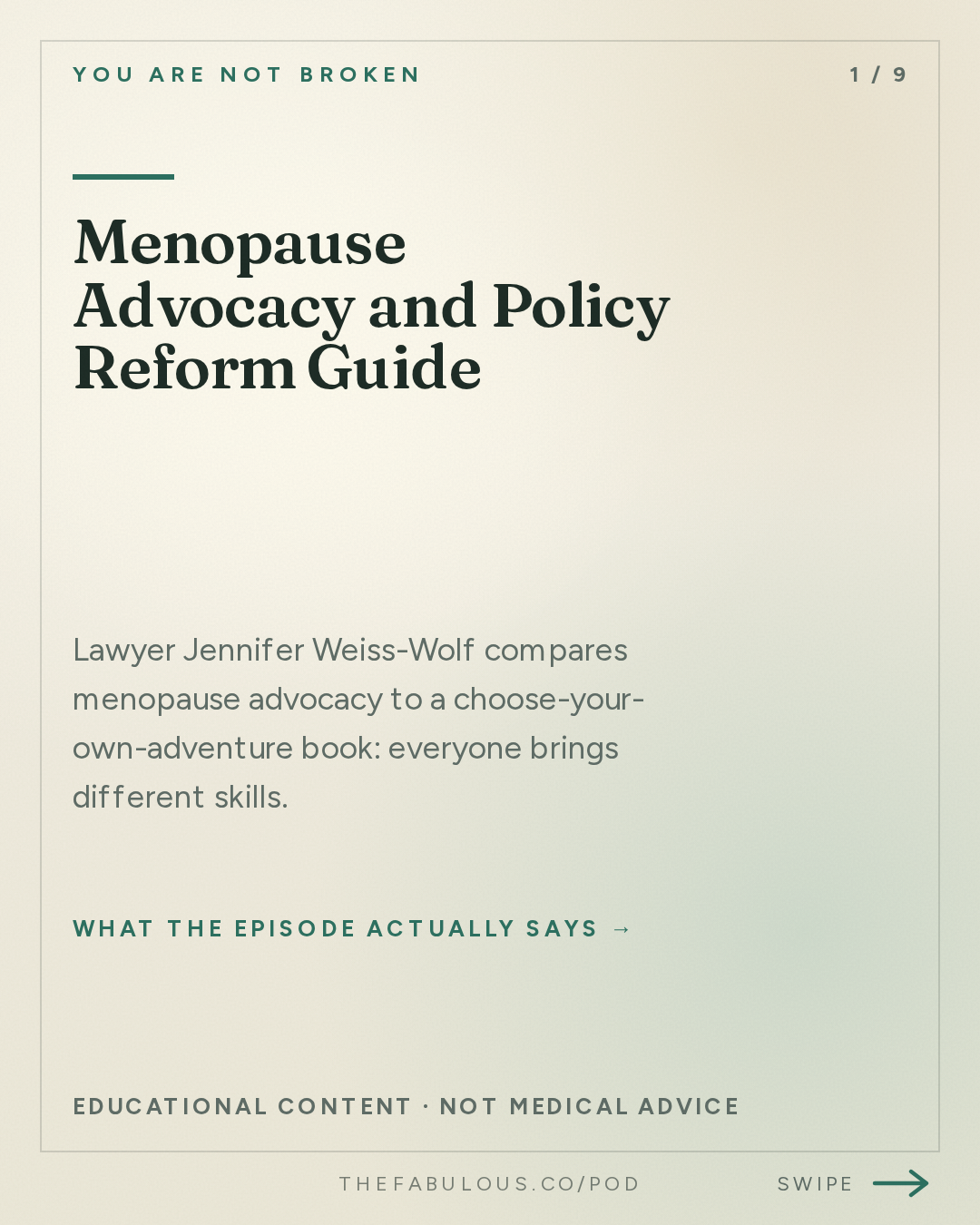 Menopause Advocacy and Policy Reform Guide — You Are Not Broken: 392. When in Menopause: Advocacy, Policy, and the Power of Speaking Up