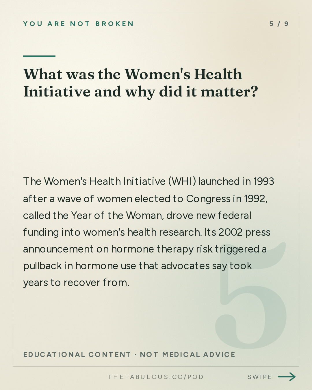 What was the Women's Health Initiative and why did it matter? — You Are Not Broken: 392. When in Menopause: Advocacy, Policy, and the Power of Speaking Up