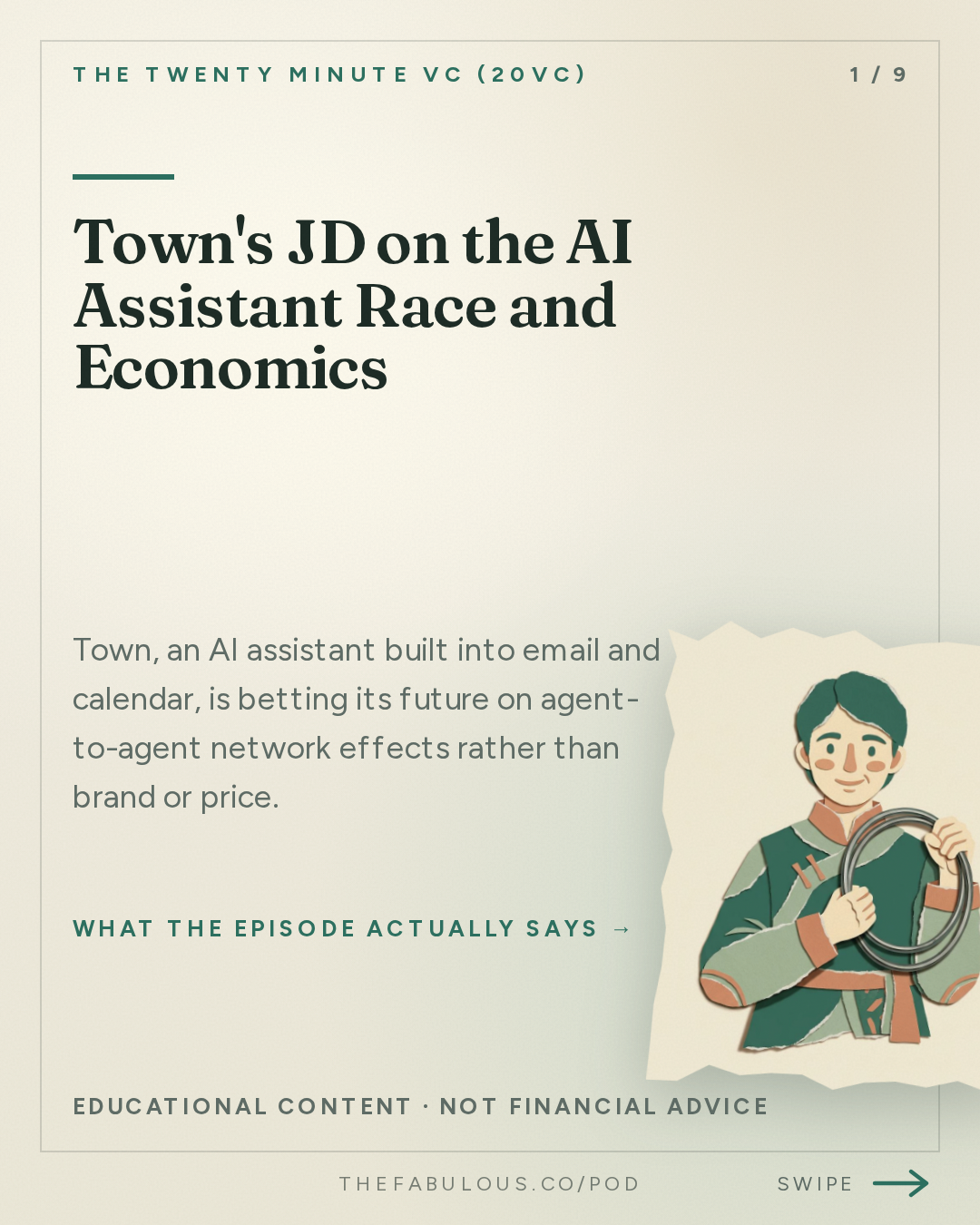 Town's JD on the AI Assistant Race and Economics — The Twenty Minute VC (20VC): Venture Capital | Startup Funding | The Pitch: 20VC: The $100 Billion AI Assistant Race: Town vs Instinct vs GrokBot | We Spend $75K Per Engineer on AI Tools | Why the AI Assistant Market Is Not a Bubble & AI Assistants Will Replace Every App on Your Phone with JD, Founder of Town