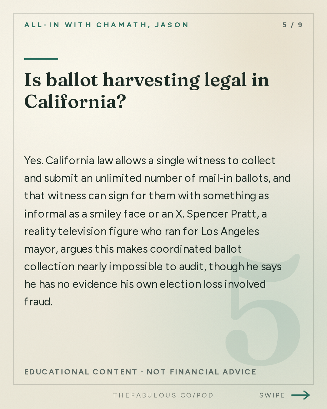Is ballot harvesting legal in California? — All-In with Chamath, Jason, Sacks & Friedberg: Steve Hilton & Spencer Pratt: Fixing California, Cheaper Gas, Ballot Fraud & CA Republicans