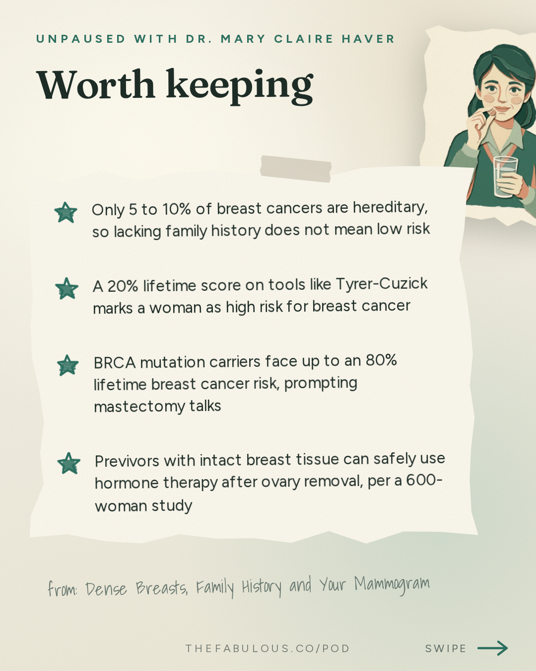 Worth keeping — unPAUSED with Dr. Mary Claire Haver: Dense Breasts, Family History and Your Mammogram: How to Know your Real Risk