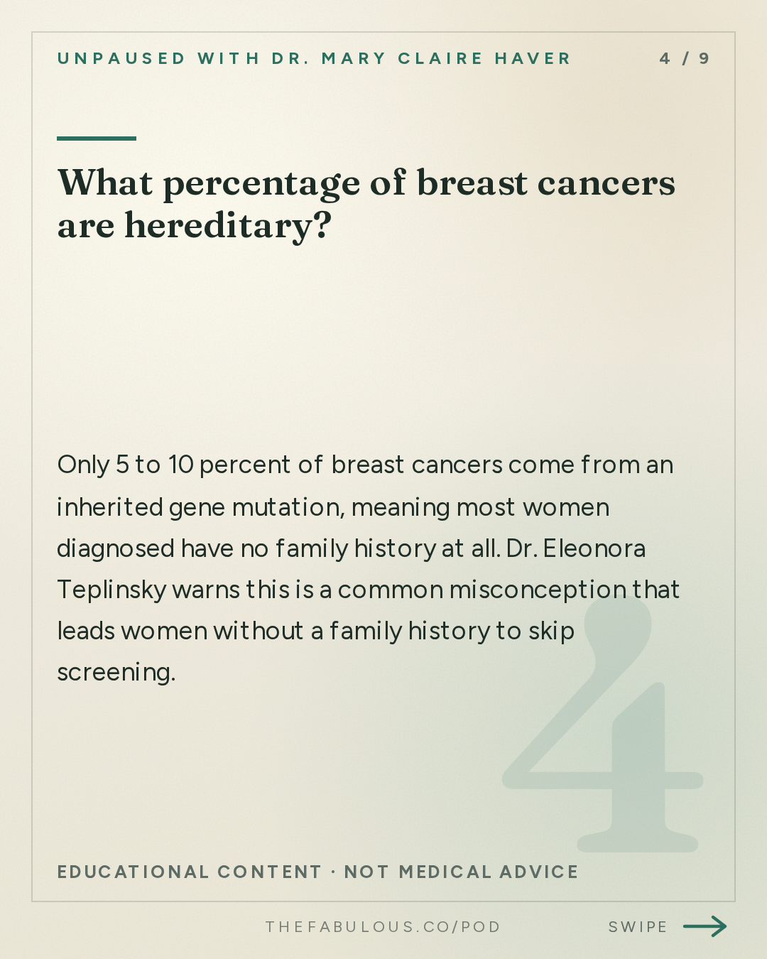 What percentage of breast cancers are hereditary? — unPAUSED with Dr. Mary Claire Haver: Dense Breasts, Family History and Your Mammogram: How to Know your Real Risk