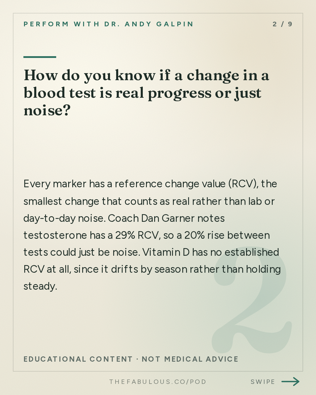 How do you know if a change in a blood test is real progress or just noise? — Perform with Dr. Andy Galpin: How to Reach Your Fitness Goals (Hard-to-Grow Muscles, Lose Fat, Busy Schedule & More) | Dan Garner