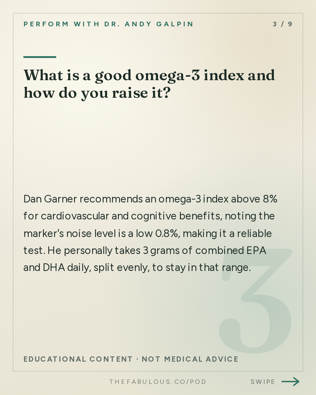 What is a good omega-3 index and how do you raise it? — Perform with Dr. Andy Galpin: How to Reach Your Fitness Goals (Hard-to-Grow Muscles, Lose Fat, Busy Schedule & More) | Dan Garner