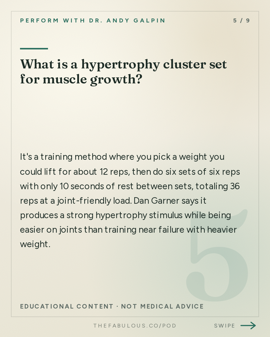 What is a hypertrophy cluster set for muscle growth? — Perform with Dr. Andy Galpin: How to Reach Your Fitness Goals (Hard-to-Grow Muscles, Lose Fat, Busy Schedule & More) | Dan Garner