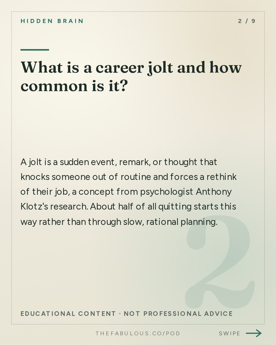 What is a career jolt and how common is it? — Hidden Brain: Blowing Up Your Life
