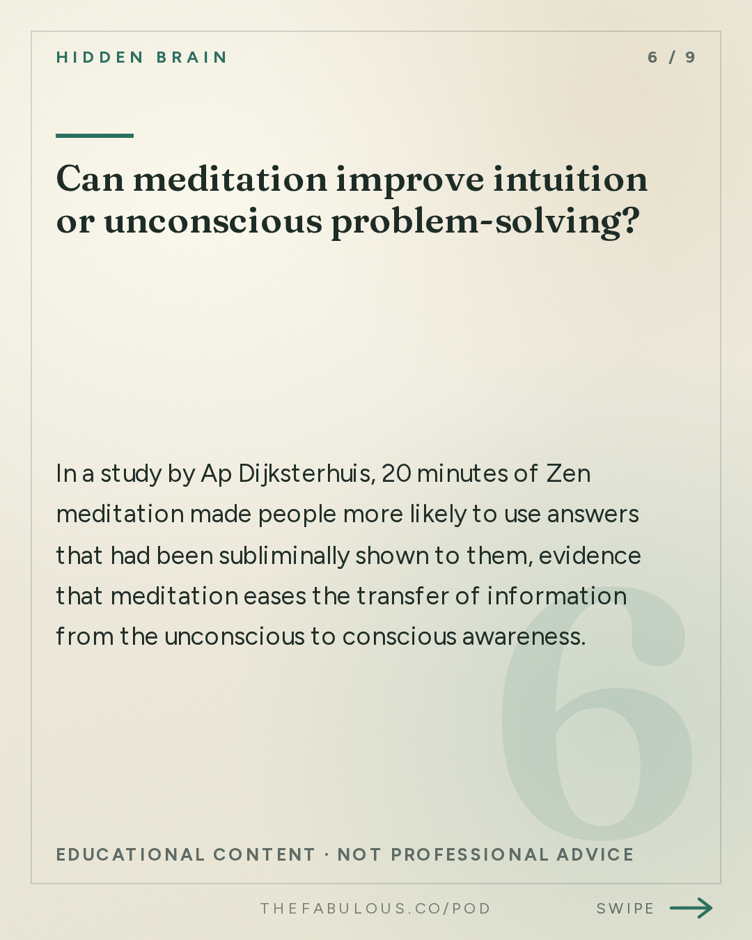 Can meditation improve intuition or unconscious problem-solving? — Hidden Brain: Blowing Up Your Life