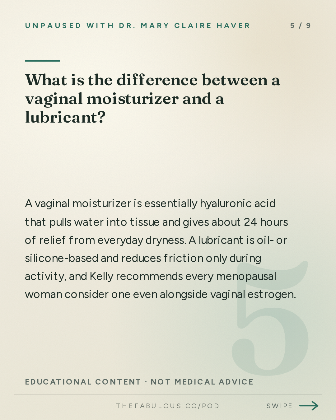 What is the difference between a vaginal moisturizer and a lubricant? — unPAUSED with Dr. Mary Claire Haver: Menopause Skin Treatments: Botox, Lasers and Lifestyle