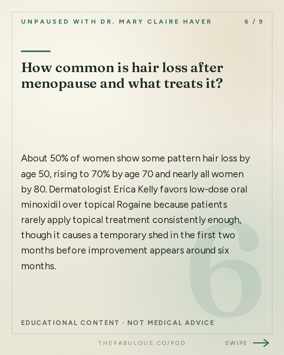 How common is hair loss after menopause and what treats it? — unPAUSED with Dr. Mary Claire Haver: Menopause Skin Treatments: Botox, Lasers and Lifestyle