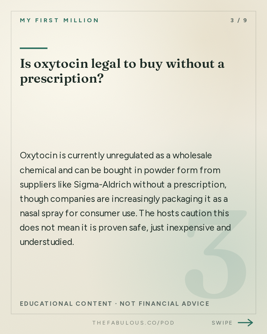 Is oxytocin legal to buy without a prescription? — My First Million: 3 businesses we think are about to blow up