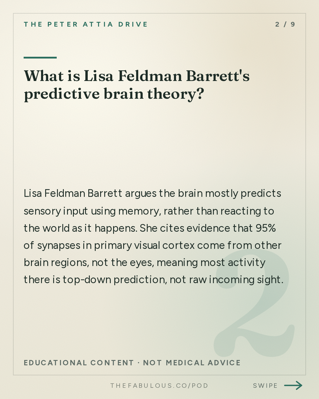 What is Lisa Feldman Barrett's predictive brain theory? — The Peter Attia Drive: #413 ‒ The neuroscience of emotion: challenging conventional theories of emotion, how the brain predicts and constructs our experiences, and gaining greater control over how we feel | Lisa Feldman Barrett, Ph.D.