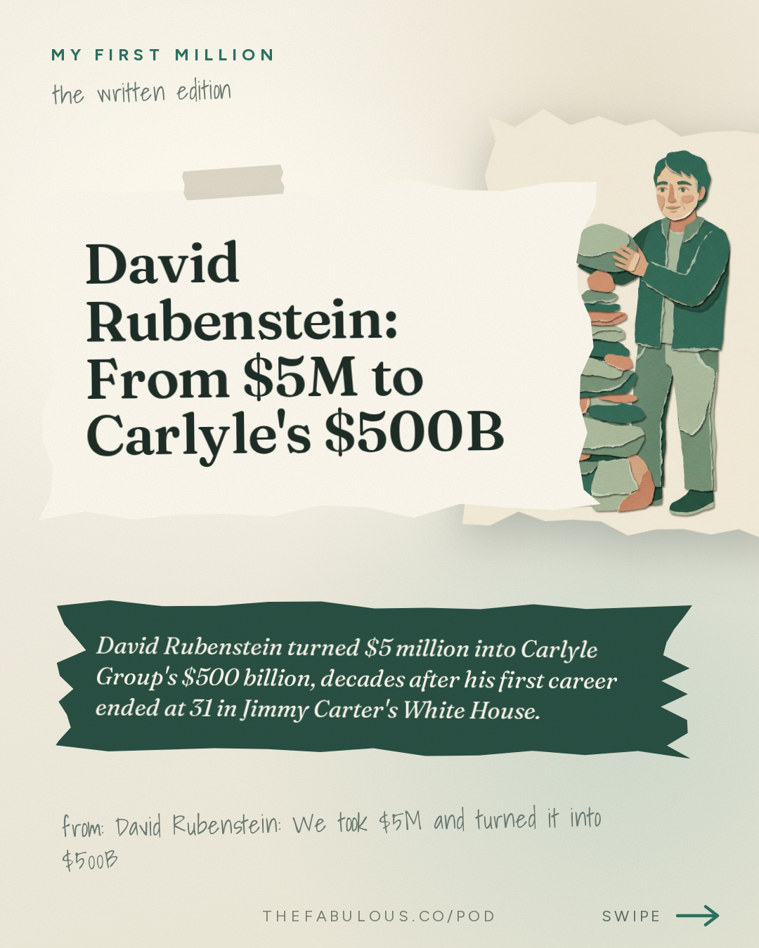 David Rubenstein: From $5M to Carlyle's $500B — My First Million: David Rubenstein: We took $5M and turned it into $500B