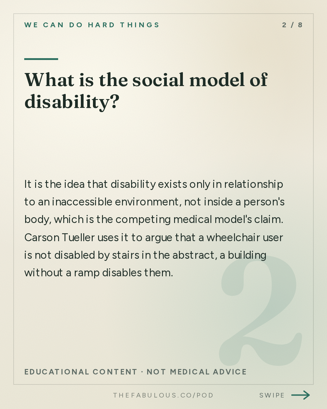 What is the social model of disability? — We Can Do Hard Things: (BEST OF) How to Really Believe Your Body is Good: Carson Tueller