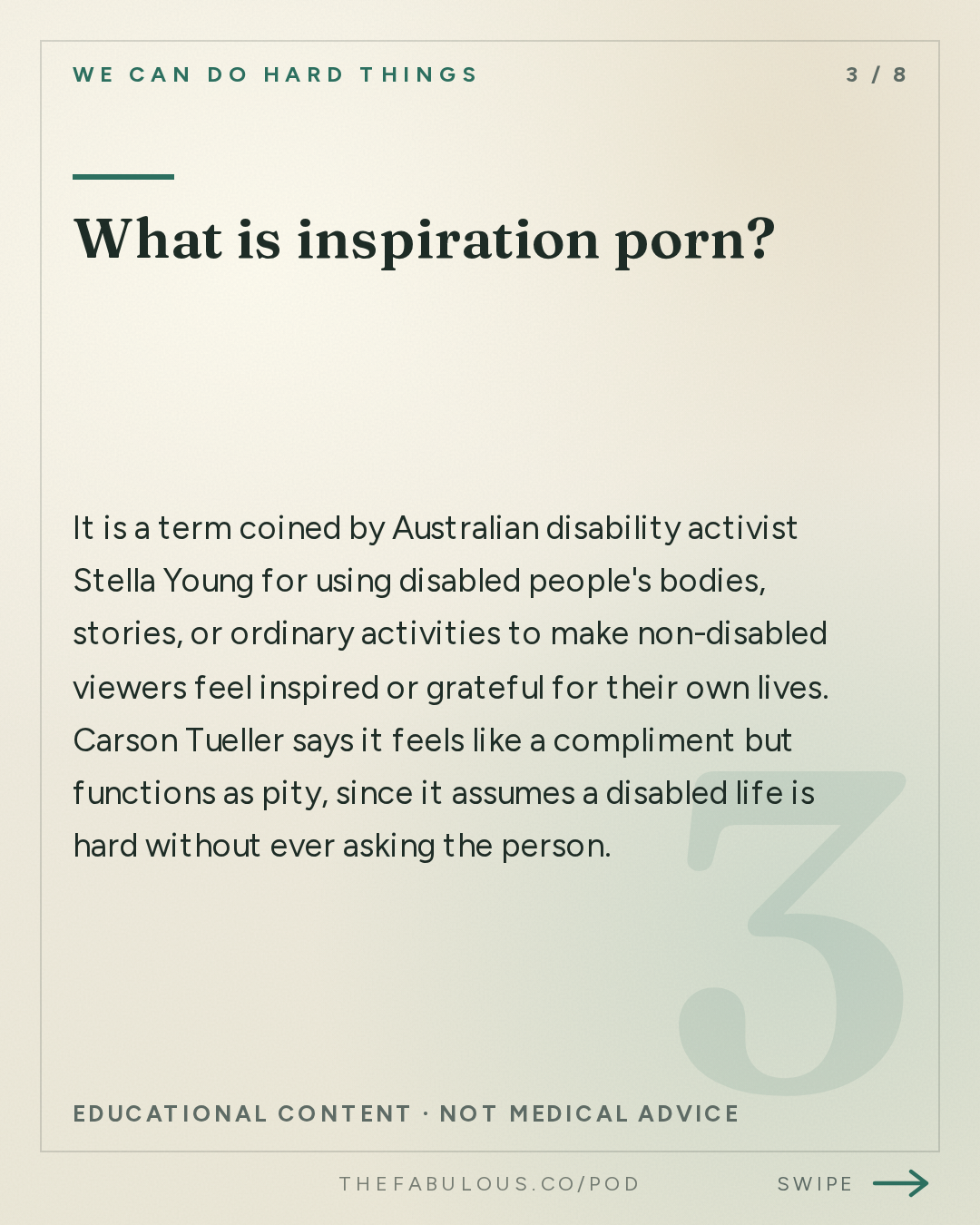 What is inspiration porn? — We Can Do Hard Things: (BEST OF) How to Really Believe Your Body is Good: Carson Tueller