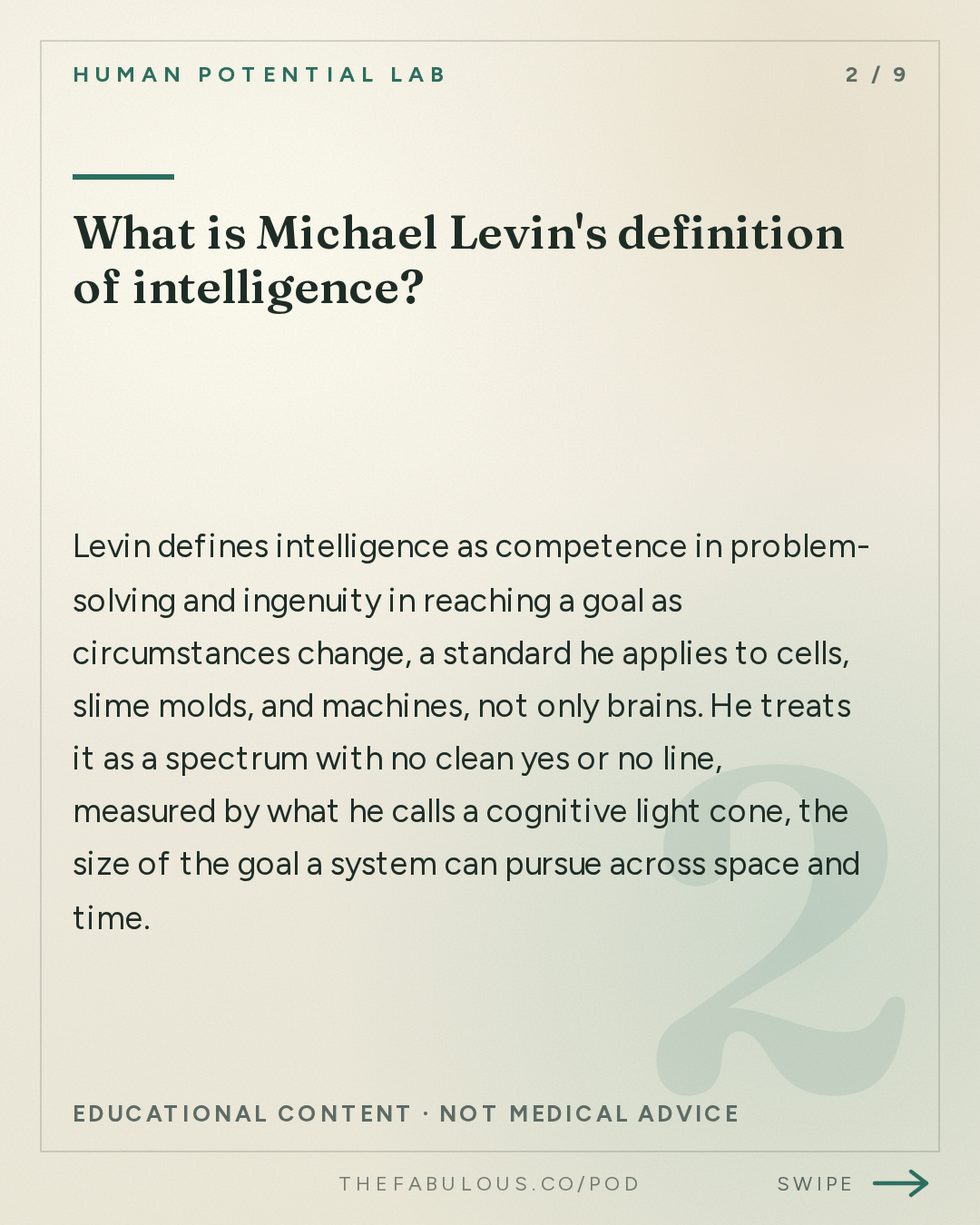 What is Michael Levin's definition of intelligence? — Human Potential Lab: Where Does Genius Come From? | Michael Levin