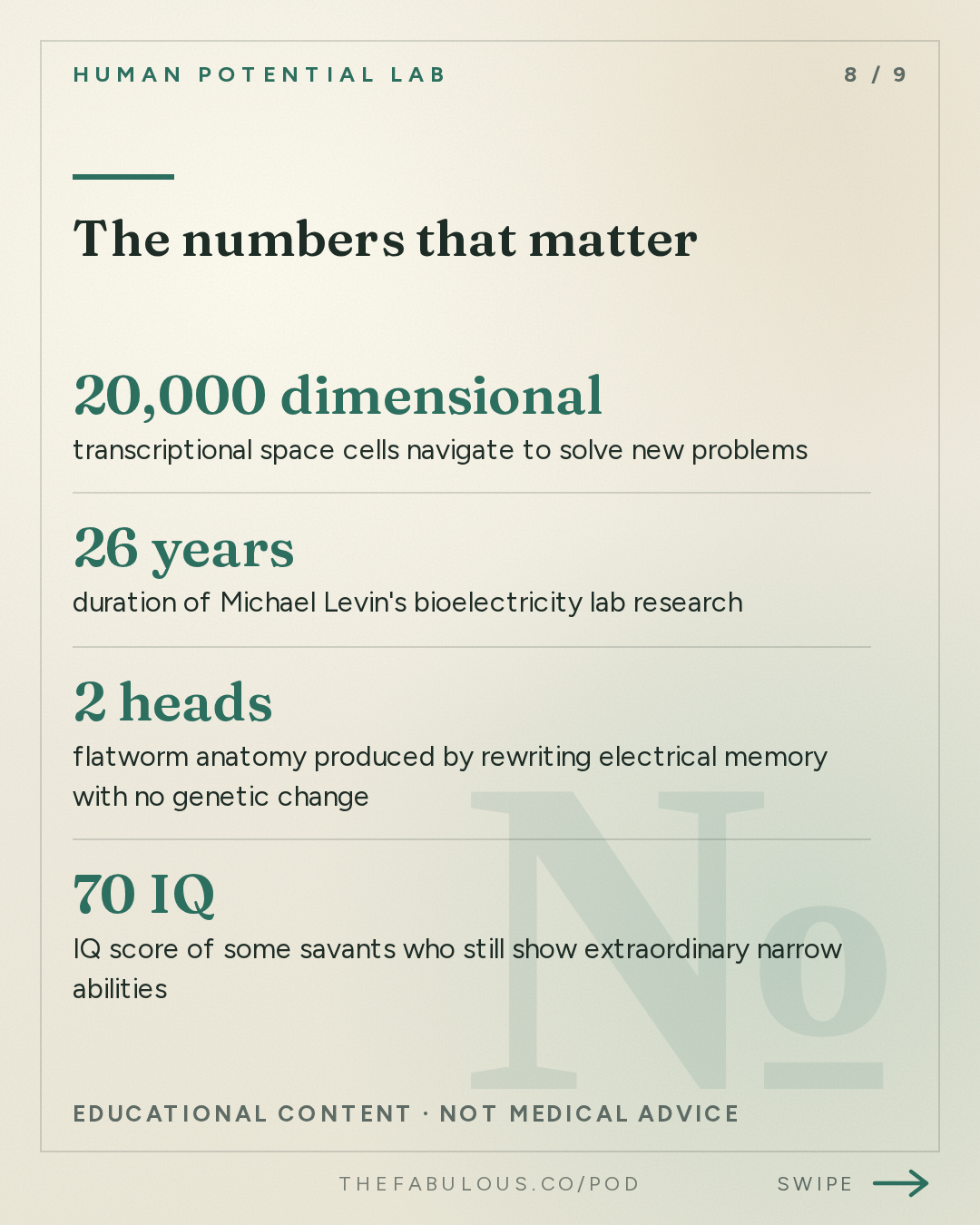 The numbers that matter — Human Potential Lab: Where Does Genius Come From? | Michael Levin