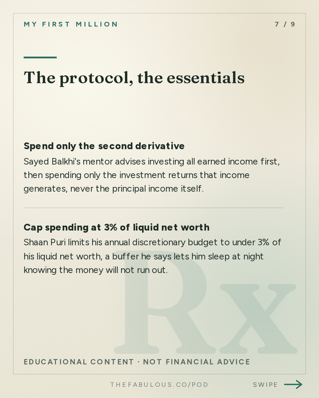 The protocol, the essentials — My First Million: the 6 traits of people who can’t stop making money