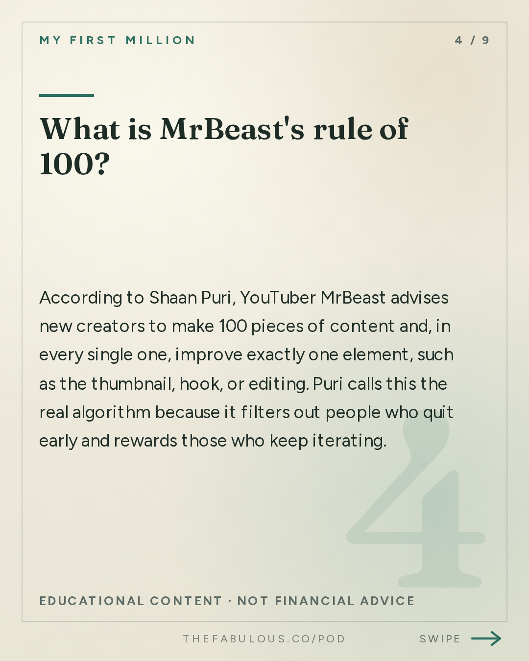 What is MrBeast's rule of 100? — My First Million: i got internet famous... if i started again from scratch, here's what I'd do this time