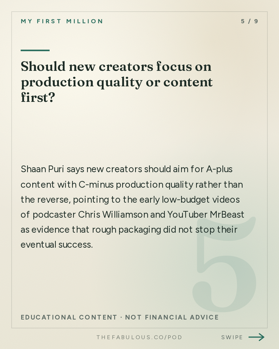 Should new creators focus on production quality or content first? — My First Million: i got internet famous... if i started again from scratch, here's what I'd do this time