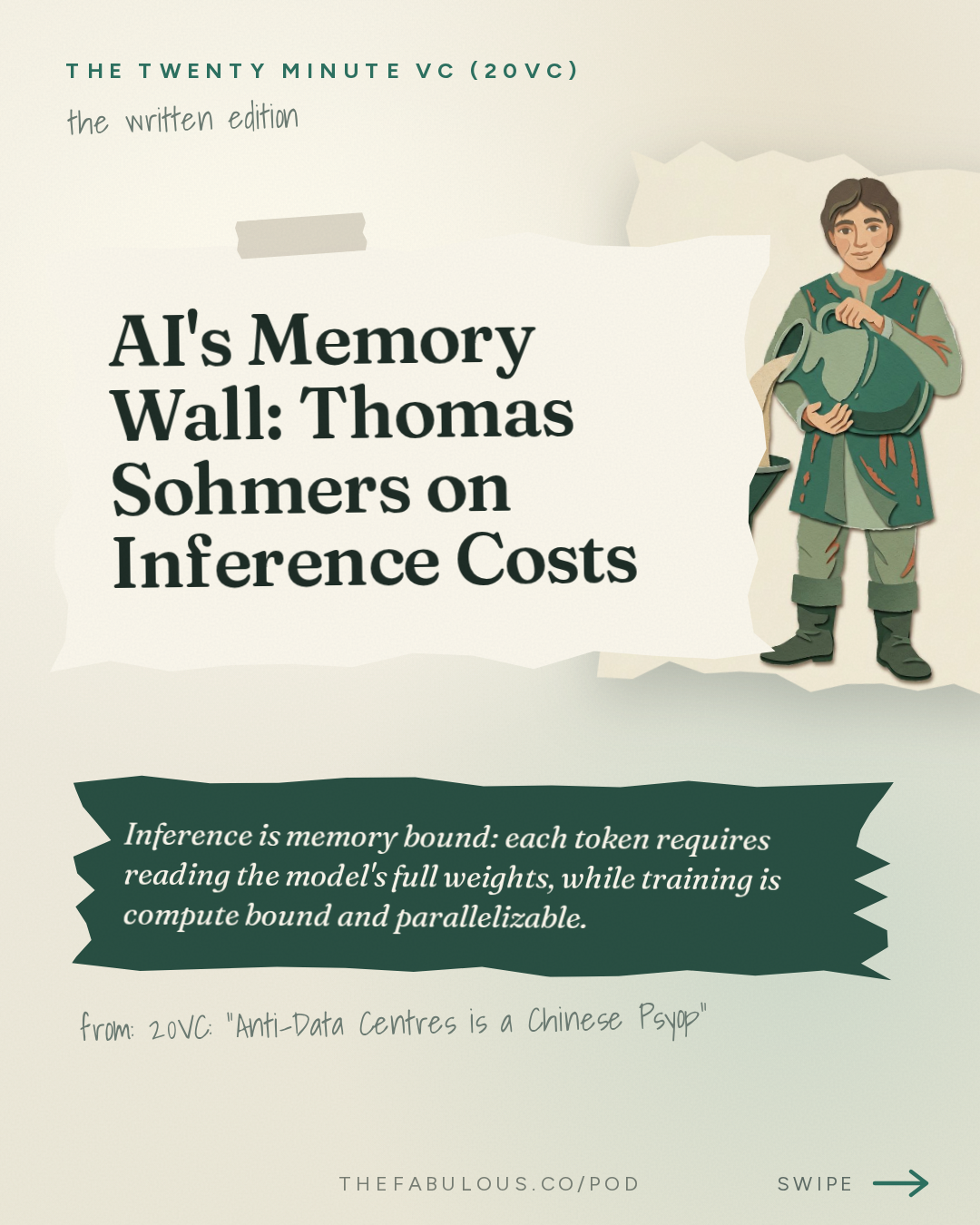 AI's Memory Wall: Thomas Sohmers on Inference Costs — The Twenty Minute VC (20VC): Venture Capital | Startup Funding | The Pitch: 20VC: "Anti-Data Centres is a Chinese Psyop" | How Many Planned Data Centers Will Actually Get Built? | Is Energy AI's Biggest Bottleneck? With Thomas Sohmers, Co-Founder @ Positron