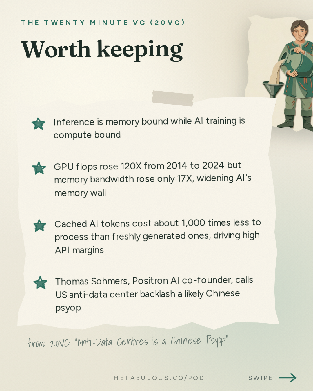 Worth keeping — The Twenty Minute VC (20VC): Venture Capital | Startup Funding | The Pitch: 20VC: "Anti-Data Centres is a Chinese Psyop" | How Many Planned Data Centers Will Actually Get Built? | Is Energy AI's Biggest Bottleneck? With Thomas Sohmers, Co-Founder @ Positron