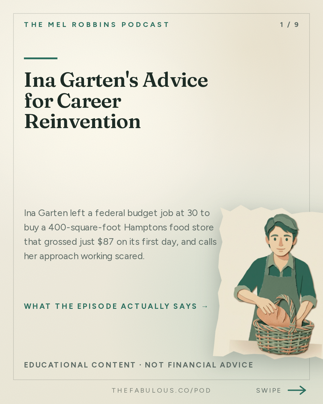 Ina Garten's Advice for Career Reinvention — The Mel Robbins Podcast: Reinvent Yourself At Any Age: Ina Garten Shares the Secret to Transforming Your Life