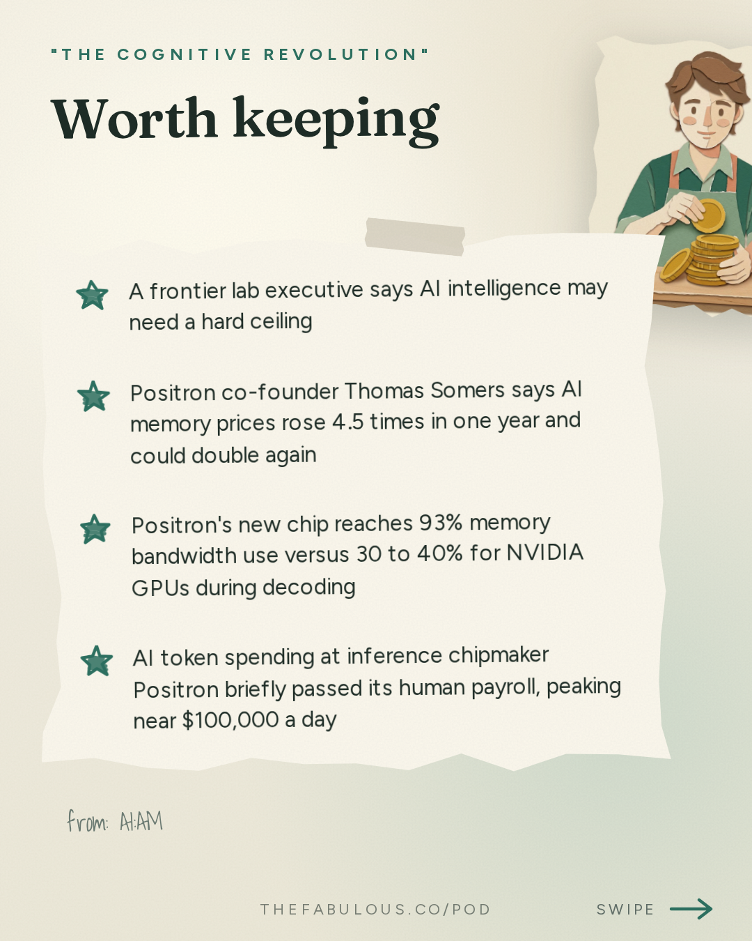 Worth keeping — "The Cognitive Revolution" : AI:AM: A Level We Shouldn't Pass? Notes from The Curve + Tokens vs. Salaries & Is SaaS Cooked?
