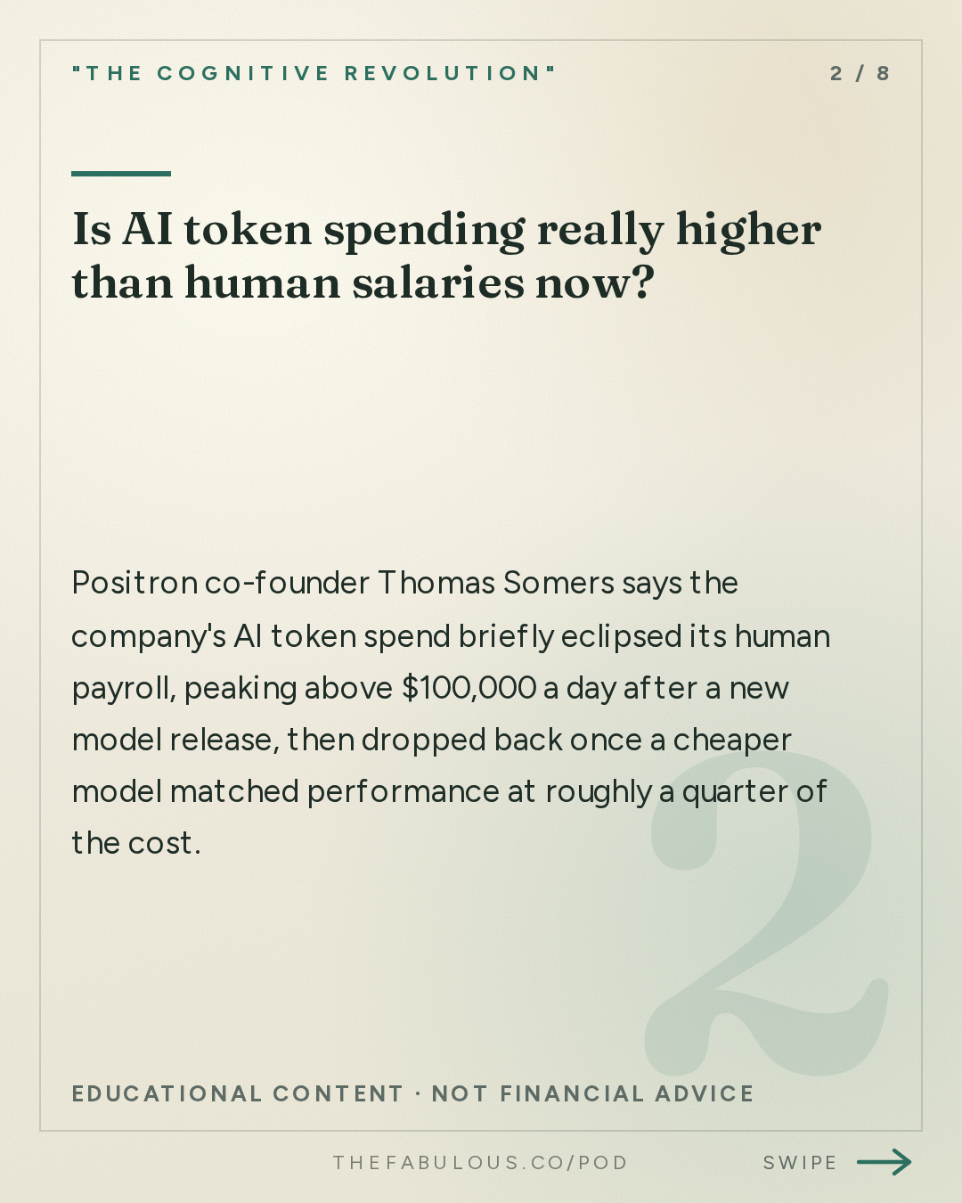 Is AI token spending really higher than human salaries now? — "The Cognitive Revolution" : AI:AM: A Level We Shouldn't Pass? Notes from The Curve + Tokens vs. Salaries & Is SaaS Cooked?
