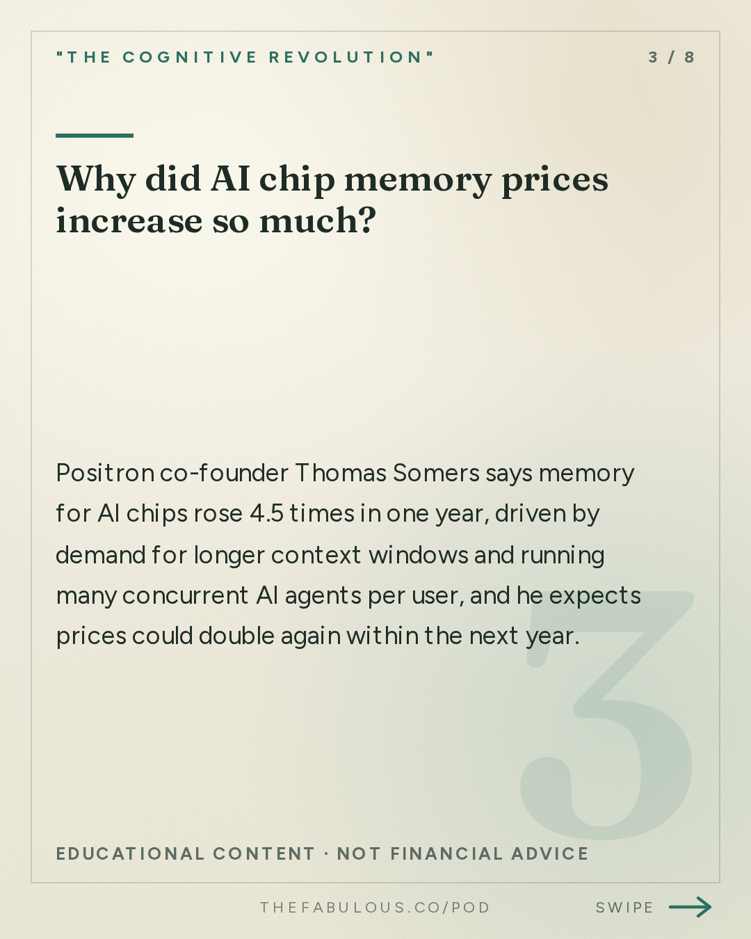 Why did AI chip memory prices increase so much? — "The Cognitive Revolution" : AI:AM: A Level We Shouldn't Pass? Notes from The Curve + Tokens vs. Salaries & Is SaaS Cooked?