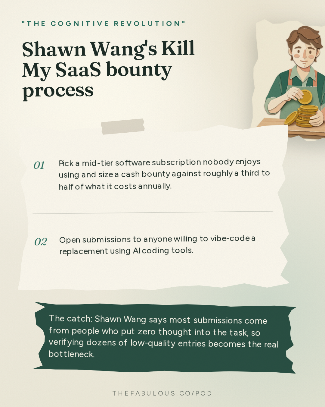 Shawn Wang's Kill My SaaS bounty process — "The Cognitive Revolution" : AI:AM: A Level We Shouldn't Pass? Notes from The Curve + Tokens vs. Salaries & Is SaaS Cooked?