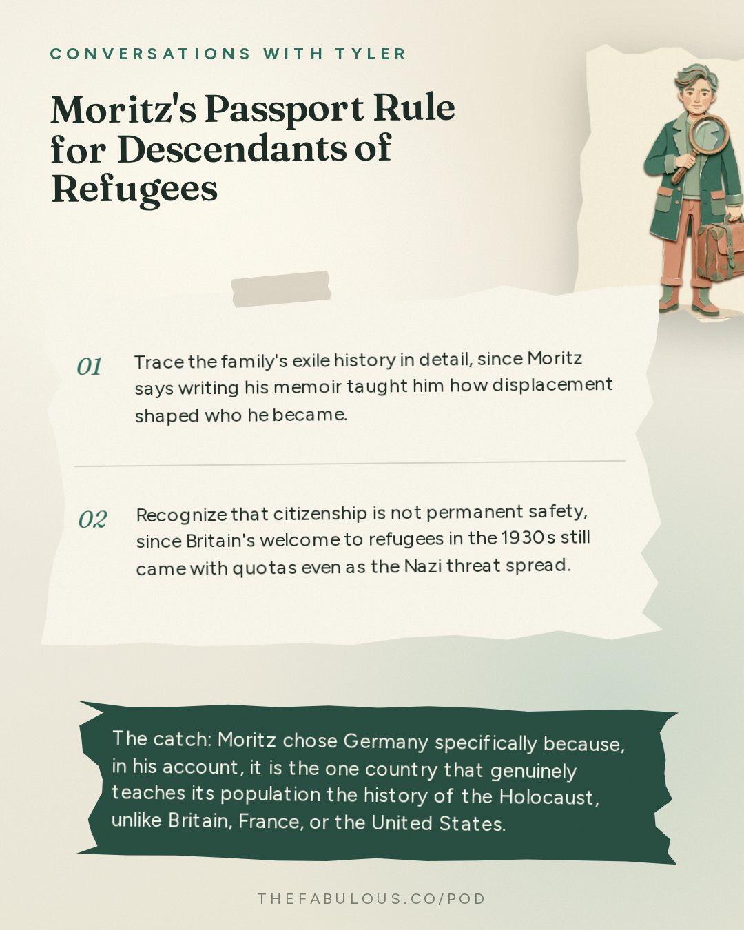 Moritz's Passport Rule for Descendants of Refugees — Conversations with Tyler: Michael Moritz on Origin Stories, Exile, and Obsessive Curiosity