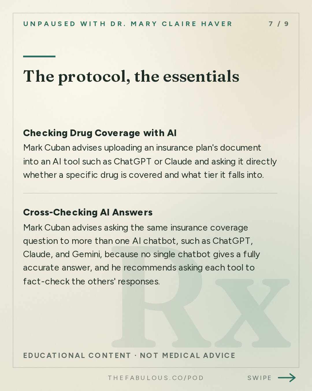 The protocol, the essentials — unPAUSED with Dr. Mary Claire Haver: Estrogen Patch Shortage: Who Profits From Your Prescriptions with Mark Cuban