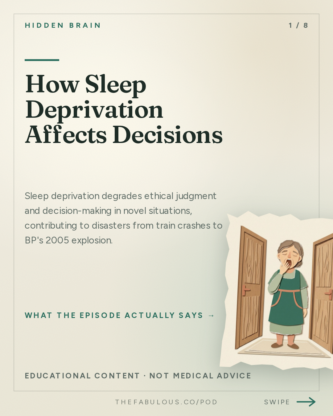 How Sleep Deprivation Affects Decisions — Hidden Brain: Do You Have Trouble Sleeping?