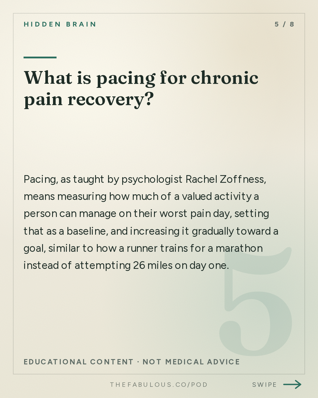 What is pacing for chronic pain recovery? — Hidden Brain: Do You Have Trouble Sleeping?