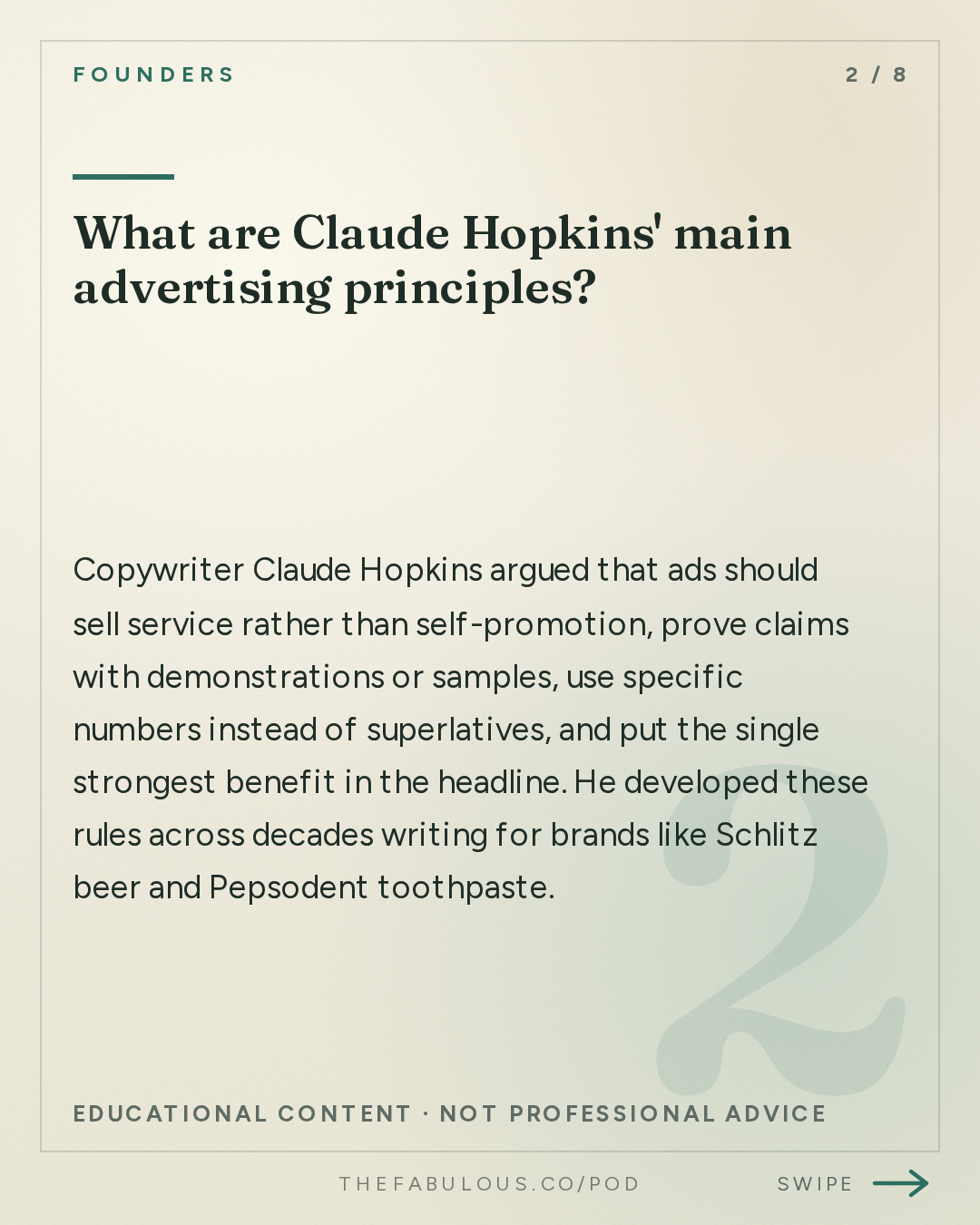What are Claude Hopkins' main advertising principles? — Founders: #430 How to Write Ads That Sell