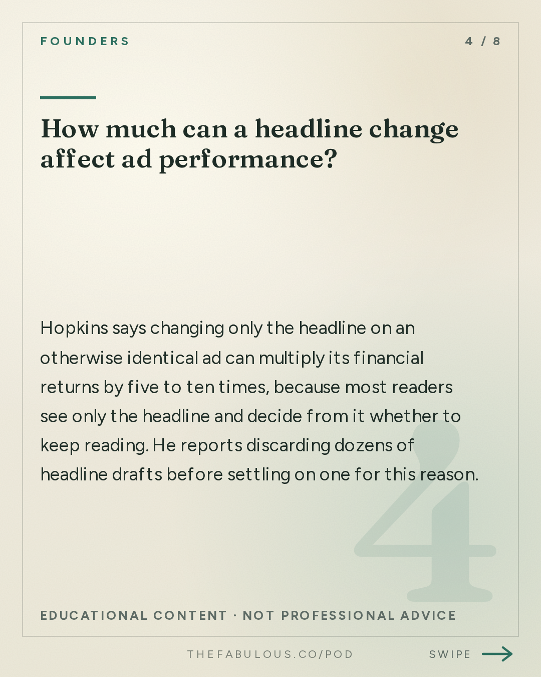 How much can a headline change affect ad performance? — Founders: #430 How to Write Ads That Sell