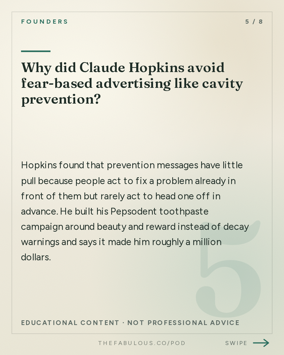 Why did Claude Hopkins avoid fear-based advertising like cavity prevention? — Founders: #430 How to Write Ads That Sell