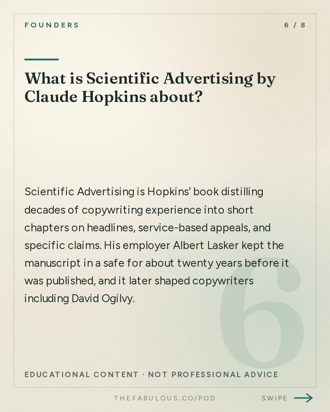 What is Scientific Advertising by Claude Hopkins about? — Founders: #430 How to Write Ads That Sell