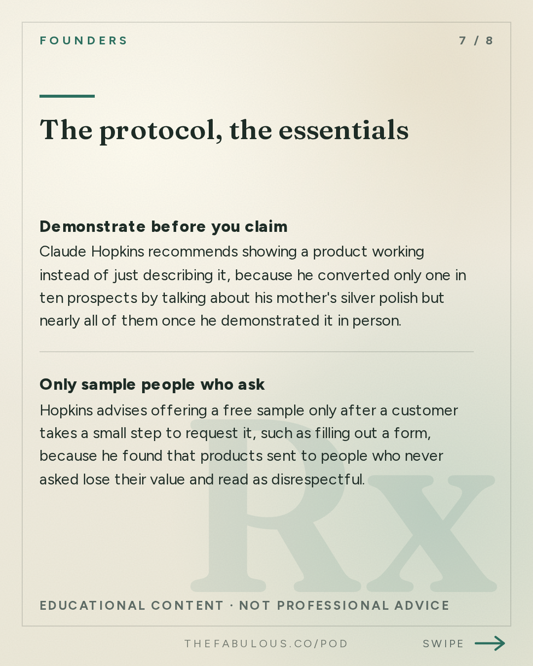 The protocol, the essentials — Founders: #430 How to Write Ads That Sell