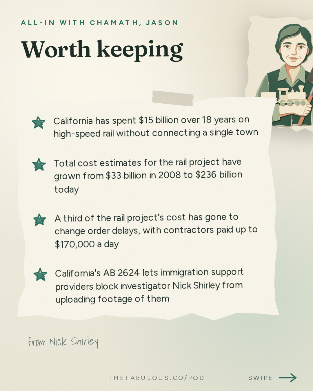 Worth keeping — All-In with Chamath, Jason, Sacks & Friedberg: Nick Shirley: Exposing Government Fraud, Suing California & Taking on the Media