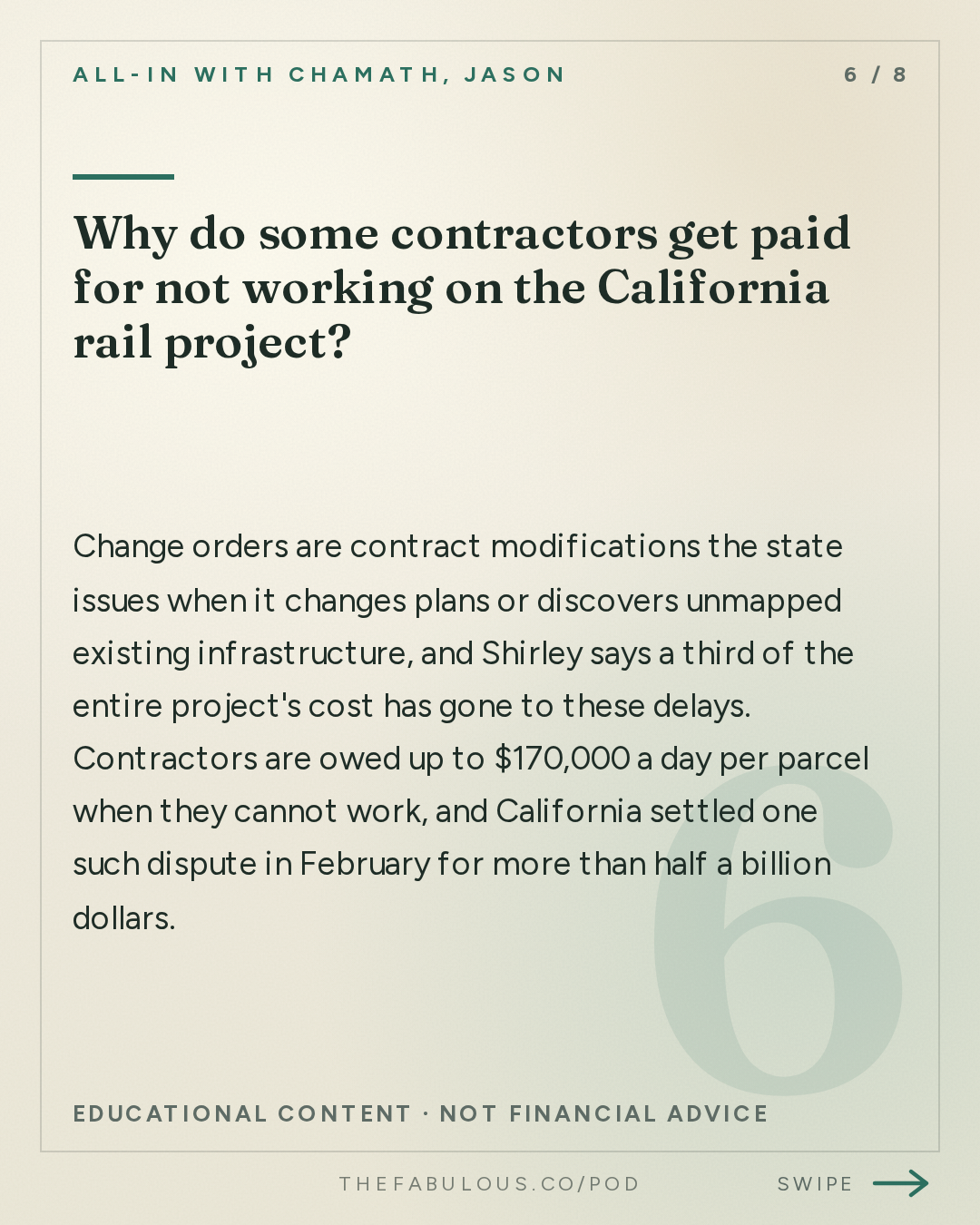 Why do some contractors get paid for not working on the California rail project? — All-In with Chamath, Jason, Sacks & Friedberg: Nick Shirley: Exposing Government Fraud, Suing California & Taking on the Media