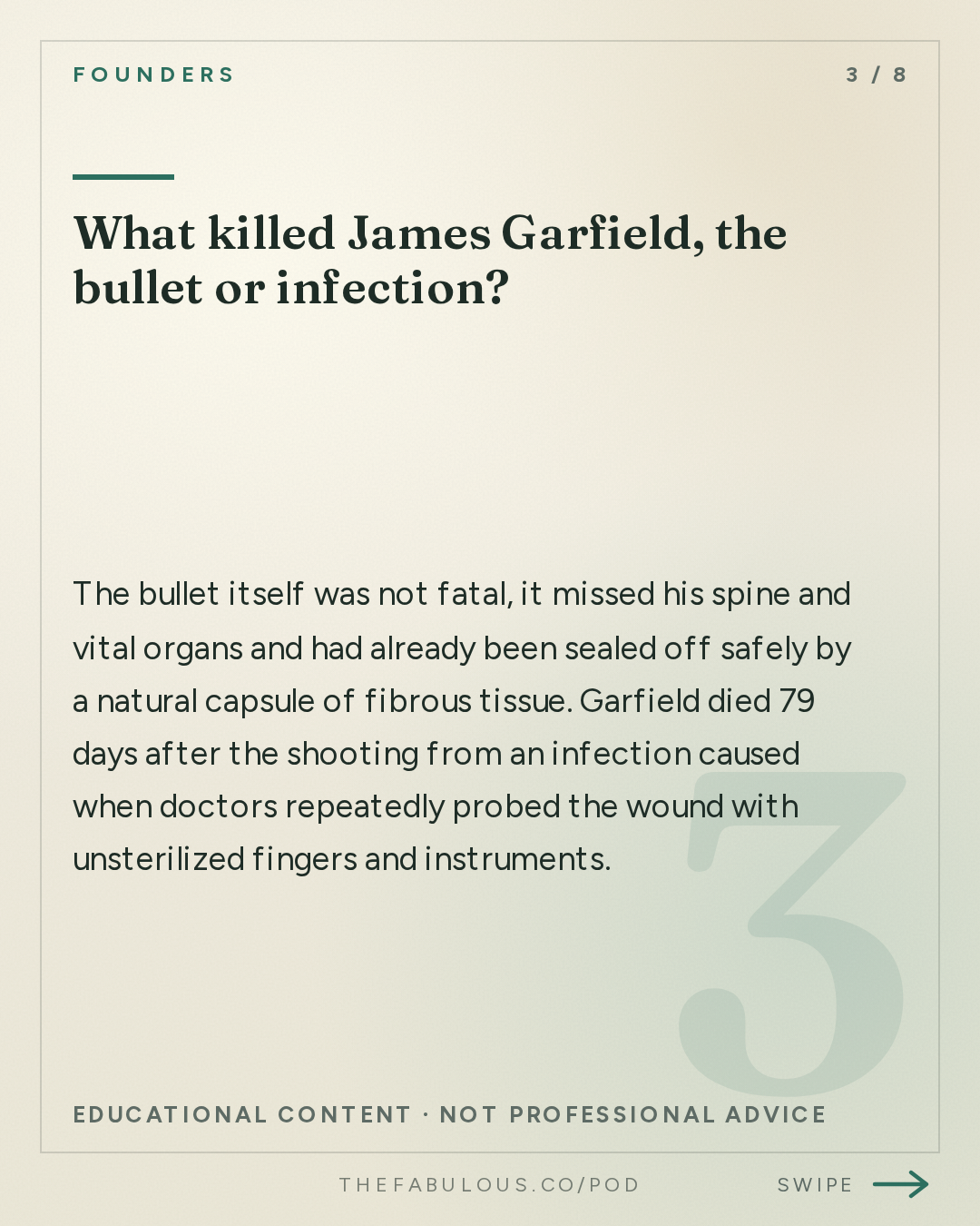 What killed James Garfield, the bullet or infection? — Founders: #438 James Garfield's Extraordinary Rise