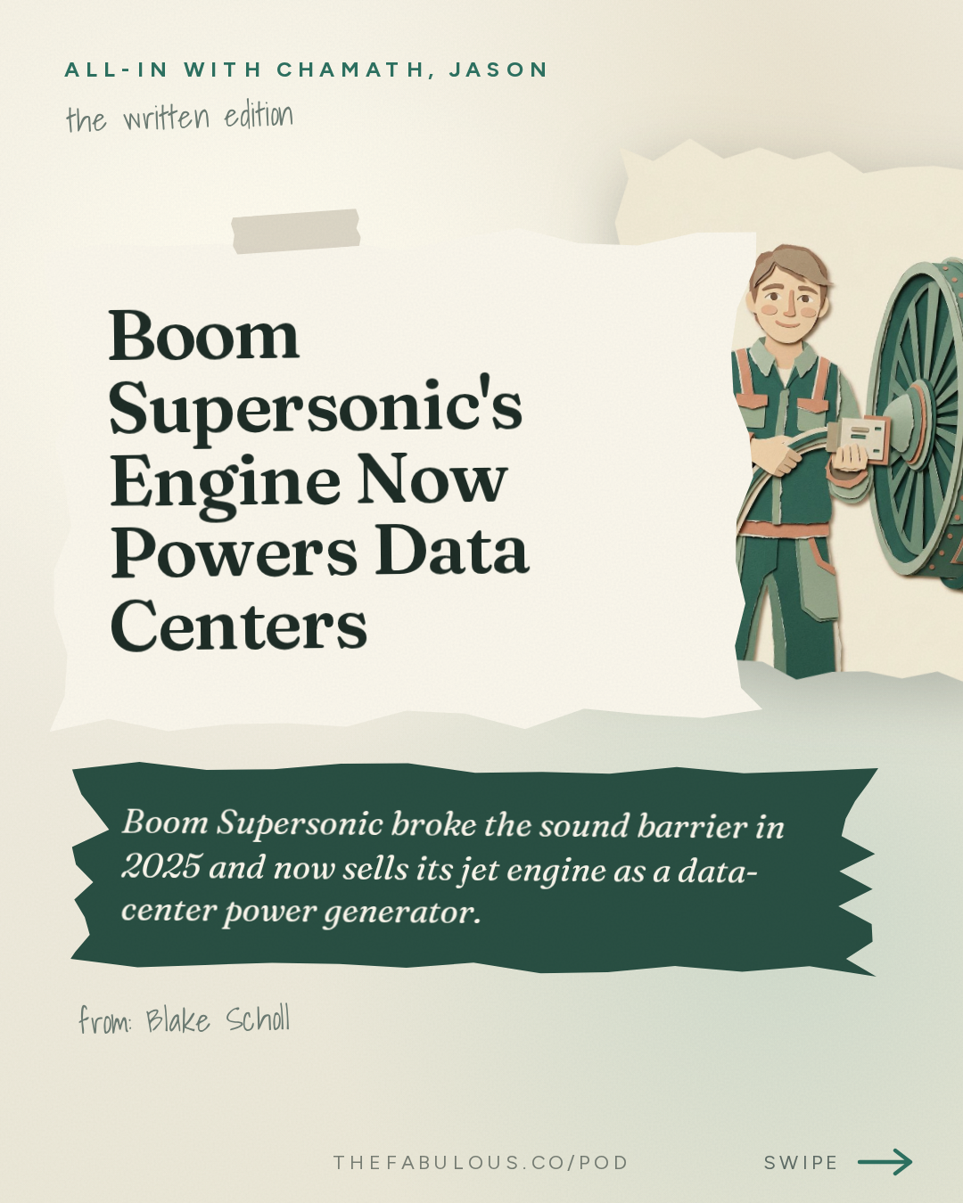 Boom Supersonic's Engine Now Powers Data Centers — All-In with Chamath, Jason, Sacks & Friedberg: Blake Scholl: Why Plane Speed Stalled, Supersonic Commercial Flight, & Revolutionizing the Engine
